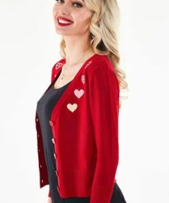 Voodoo Vixen Sweetheart Cardigan -ROCKABILLY TOPS Shop sweetheart cardigan voodoo vixen 3 300x