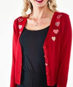 Voodoo Vixen Sweetheart Cardigan -ROCKABILLY TOPS Shop sweetheart cardigan voodoo vixen 4 300x