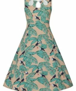 Banned Toucan All Over Dress -ROCKABILLY TOPS Shop toucan all over dress banned 2 300x