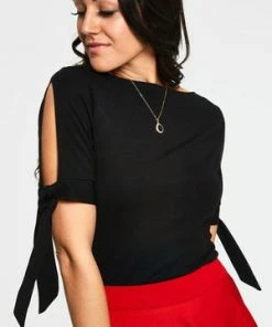 Voodoo Vixen Benny Cowl Neck Top -ROCKABILLY TOPS Shop tpa 2158 bi 03 300x