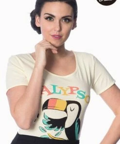 Banned Tropical T-Shirt -ROCKABILLY TOPS Shop tropical t shirt banned 5 300x