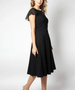 Voodoo Vixen Victoria Flutter Sleeve Dress 23 Voodoo Vixen Victoria Flutter Sleeve Dress -ROCKABILLY TOPS Shop victoria flutter sleeve dress voodoo vixen 11 300x