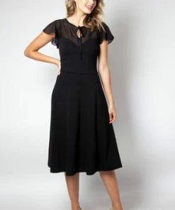 Voodoo Vixen Victoria Flutter Sleeve Dress 19 Voodoo Vixen Victoria Flutter Sleeve Dress -ROCKABILLY TOPS Shop victoria flutter sleeve dress voodoo vixen 7 300x