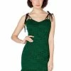 Voodoo Vixen Victoria Green Lace Wiggle Dress