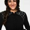Voodoo Vixen Virginia Long Sleeve Spider Web Collar Cardigan -ROCKABILLY TOPS Shop virginia long sleeve spider web collar cardigan caa 3508 01.1021 300x