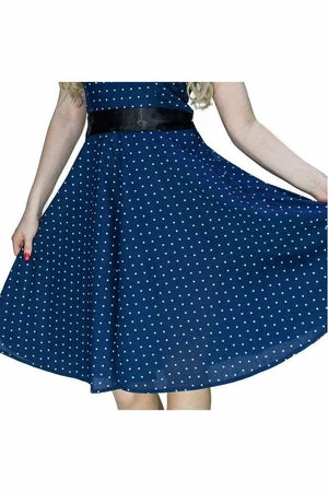Dr Faust White Stars Navy Midi Dress - Kate 5 Dr Faust White Stars Navy Midi Dress - Kate - Image 3