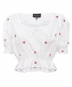 Voodoo Vixen Winnie Milkmaid-inspired Top -ROCKABILLY TOPS Shop winnie milkmaid inspired top voodoo vixen 4 300x