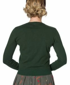 ROCKABILLY TOPS Shop -ROCKABILLY TOPS Shop winter leaves embroidery cardigan banned 2 300x