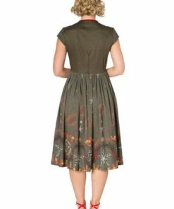 Banned Winter Leaves Fit N Flare Dress -ROCKABILLY TOPS Shop winter leaves fit n flare dress banned 2 300x