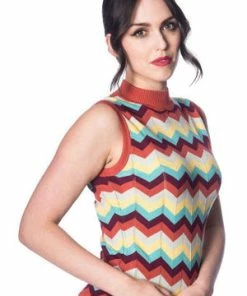 Banned Zadia Zig Zag Tank -ROCKABILLY TOPS Shop zadia zig zag tank banned 3 300x