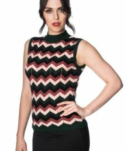 Banned Zadia Zig Zag Tank -ROCKABILLY TOPS Shop zadia zig zag tank banned 5 300x