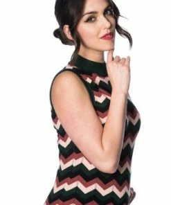 Banned Zadia Zig Zag Tank -ROCKABILLY TOPS Shop zadia zig zag tank banned 7 300x