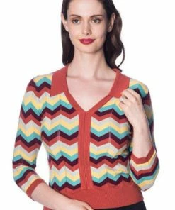 Banned Zoe Zig Zag Collar Top