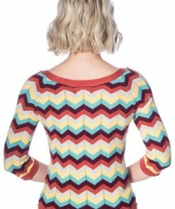 Banned Zoey Zig Zag Bow Front Top -ROCKABILLY TOPS Shop zoey zig zag bow front top banned 6 300x