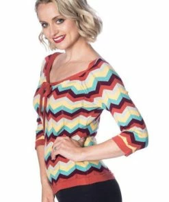 Banned Zoey Zig Zag Bow Front Top -ROCKABILLY TOPS Shop zoey zig zag bow front top banned 7 300x